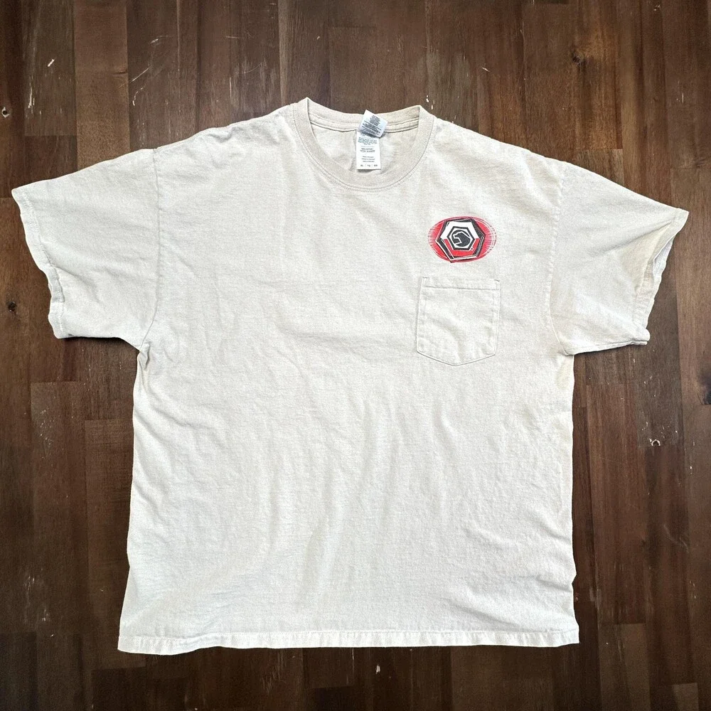 Matco Tools Shirt Mens XL Beige Pocket Graphic Logo Gildan Ultra Cotton Tee